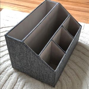 Grey desk organizer